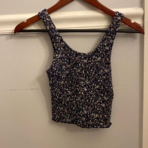 Hollister Floral ribbed tank top